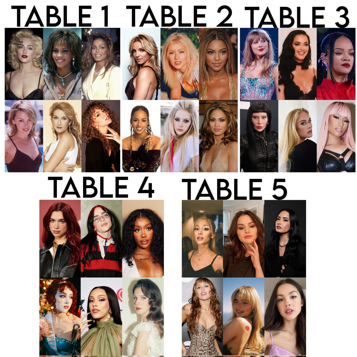 Culture__Stan's tweet image. You have the opportunity to choose two tables.
Which ones do you choose?