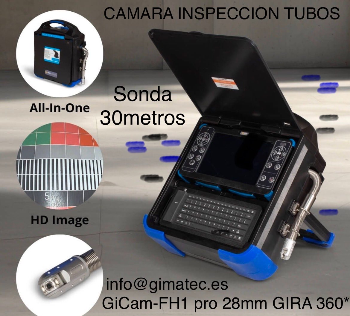 gimateg's tweet photo. Gimatec ofrece venta y alquiler de camara 28mm con vision giratoria 360*x180* y sonda empuje 30 metros
Consulte a:  info@gimatec.es https://t.co/aYNsnG9ImN
