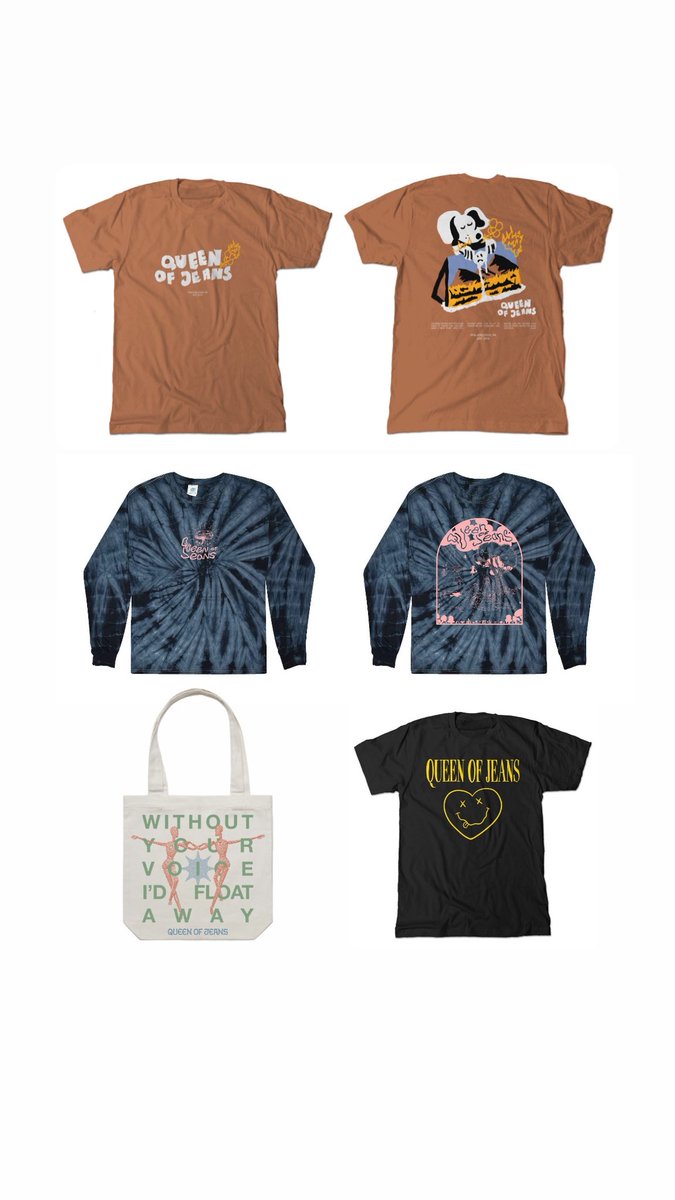 queenofjeansPHL's tweet photo. just added tour merch up on Bandcamp! limited sizes and quantities left so get them while they’re hot ♥️ we’ll get orders out quickly too 🫴 ok thank you love you 👉 https://t.co/QFTxGkHPzR https://t.co/9Ltn7CbLK1