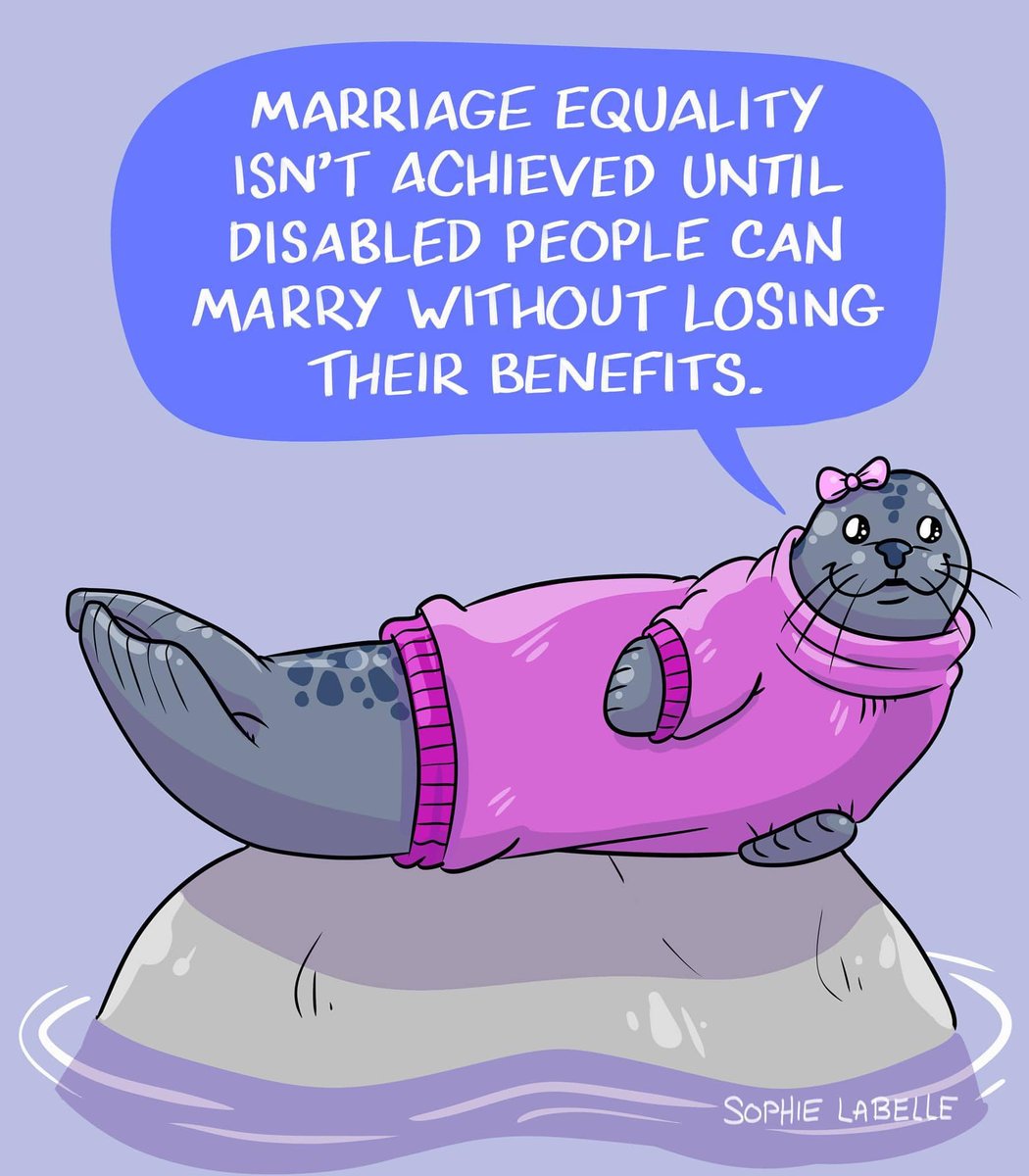 AssignedMale's tweet image. Marriage equality isn't achieved until disabled people can marry without losing their benefits.