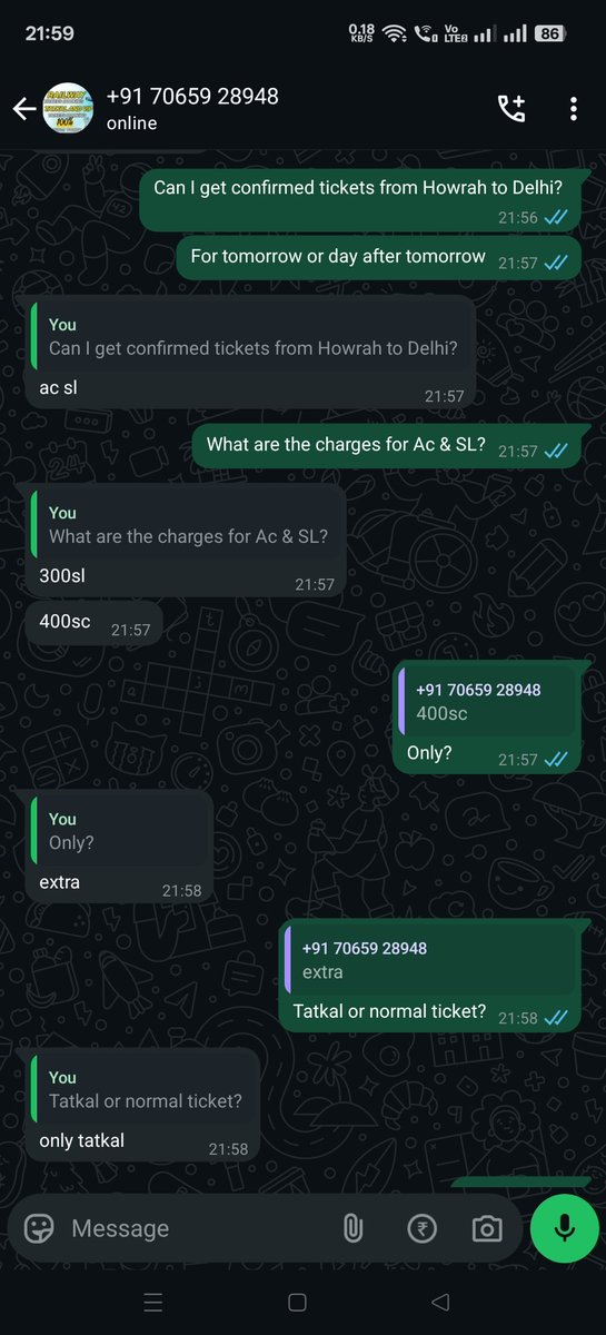 When normal passengers find it difficult to book confirm #Tatkal tickets, how are these agencies able to guarantee confirmed #Tatkal tickets?
<a href="/RailMinIndia/">Ministry of Railways</a> <a href="/AshwiniVaishnaw/">Ashwini Vaishnaw</a> <a href="/RavneetBittu/">Ravneet Singh Bittu</a> <a href="/VSOMANNA_BJP/">V. Somanna</a> 

#TatkalBooking #tatkalticket
