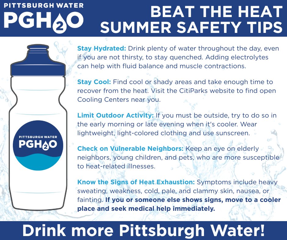 As temperatures rise this week, take care of yourself and those around you. Here are some tips to stay safe and cool this week 🌞💦!