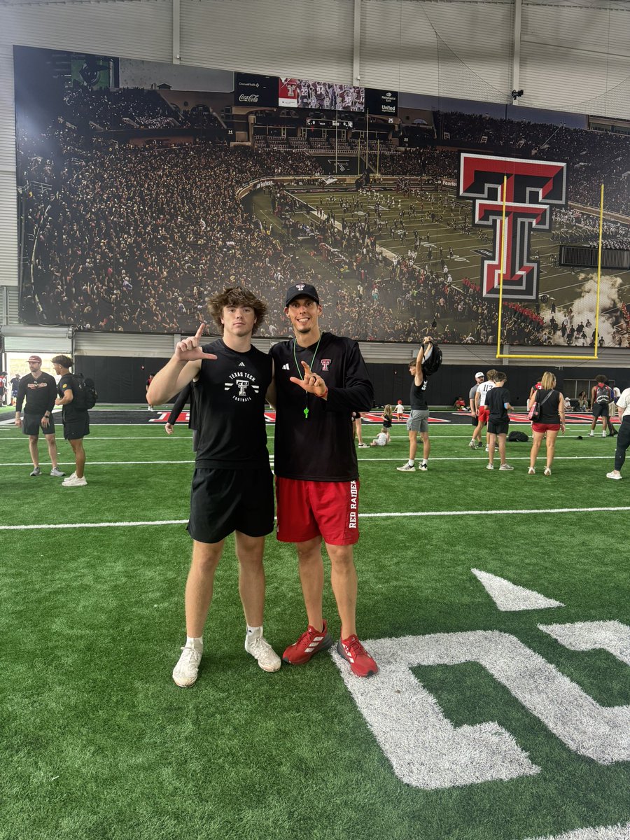TrystenLaughlin's tweet image. Had a a great camp experience with @TexasTechFB yesterday! Thank you for the opportunity to compete and learn.
@KHSMustangFBall @CoachBence @CoachRTurner_