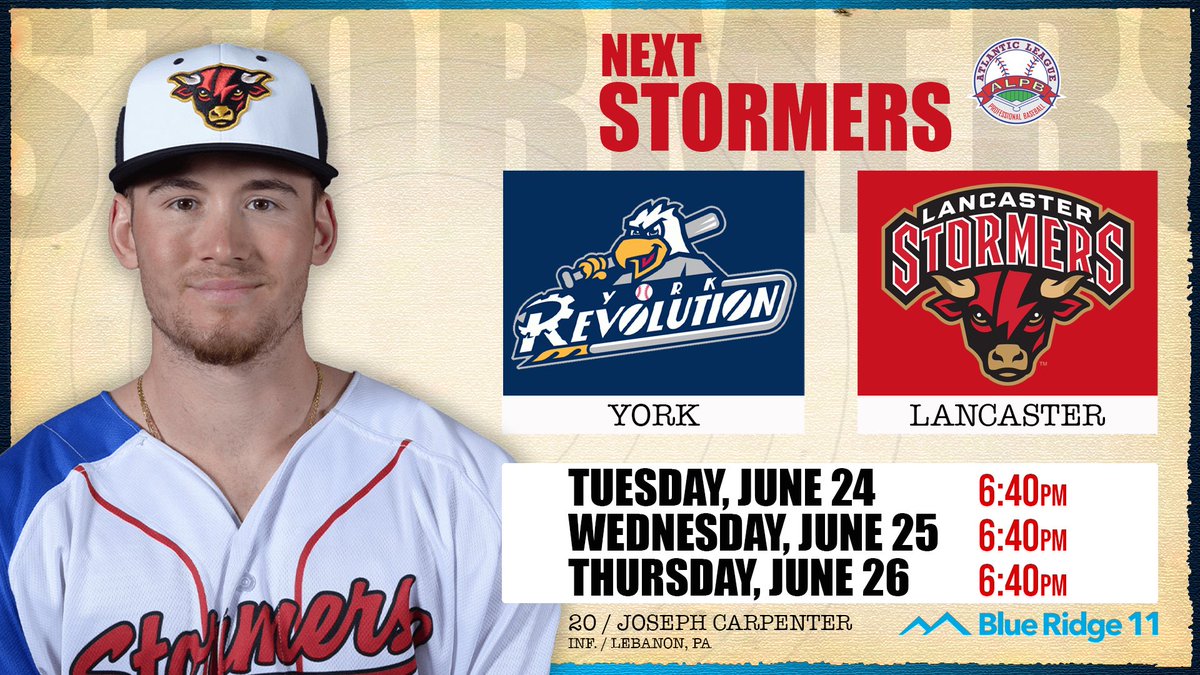After sweeping the Long Island Ducks in a home weekend series… the Lancaster Stormers welcome first place York to the Red Rose City for another chapter in the “War of the Roses”! Catch ALL 3 games as York squares off against Lancaster in the final week of June!