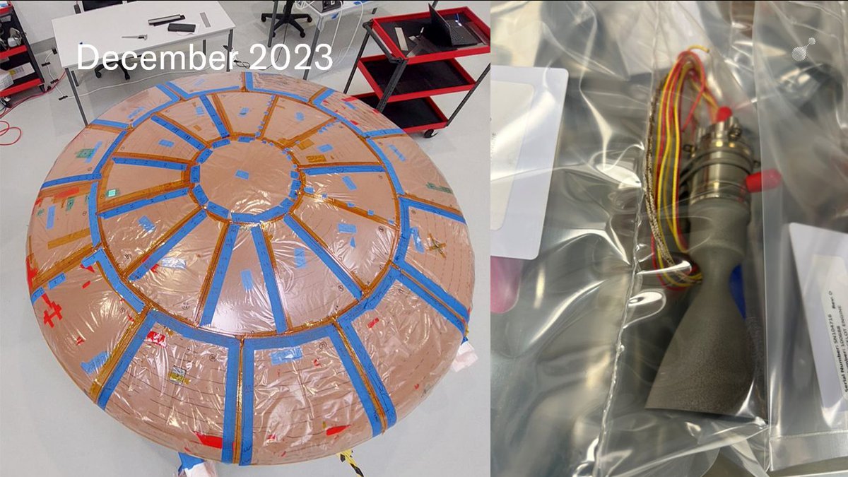 AStarryDawn's tweet photo. Hardware from my company (The Exploration Company) is launching tonight! Mission Possible is a 2.5 m diameter capsule serving as a demo vehicle for Nyx Earth, our LEO logistics workhorse in development. The flight will last for about 4 h, ending on reentry and recovery. https://t.co/zgHFWtNEBY