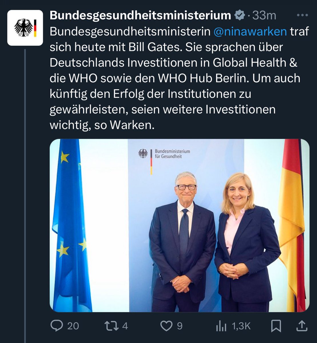 rosenbusch_'s tweet photo. Gates ist ein guter Milliardär, er hat gute Absichten. Deswegen arbeitet er so gut mit unseren Regierungen zusammen. Das ist etwas ganz anderes, als mit diesem Musk.

PS: Aufarbeitung läuft. https://t.co/G9VwIlCriI