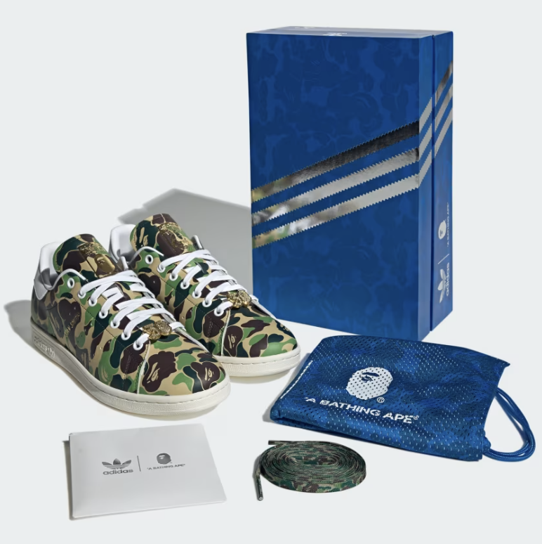 snkr_twitr's tweet photo. AD: Restocking tonight at 12am PT/3am ET 
BAPE x adidas Stan Smith '30th Anniversary'

White/Camo https://t.co/mVN2Pwmcqv
ABC Camo https://t.co/pk9e2rxWZJ https://t.co/G76XXP1Her
