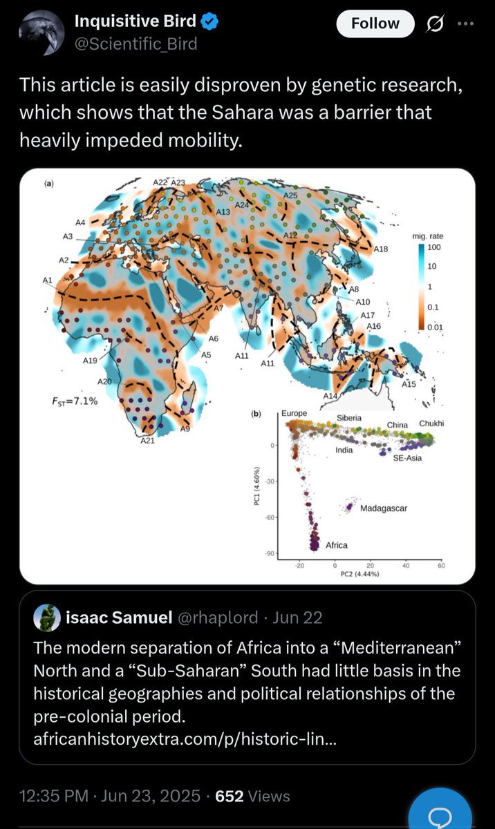 . (@tacitdimension) on Twitter photo You're genuinely very stupid if you think genetic research disproves <a href="/rhaplord/">isaac Samuel</a> point which about pre colonial historic links b/w the Maghreb and West Africa. That's not something "genetics" could determine. You're genuinely very stupid if you think genetic research disproves <a href="/rhaplord/">isaac Samuel</a> point which about pre colonial historic links b/w the Maghreb and West Africa. That's not something "genetics" could determine.