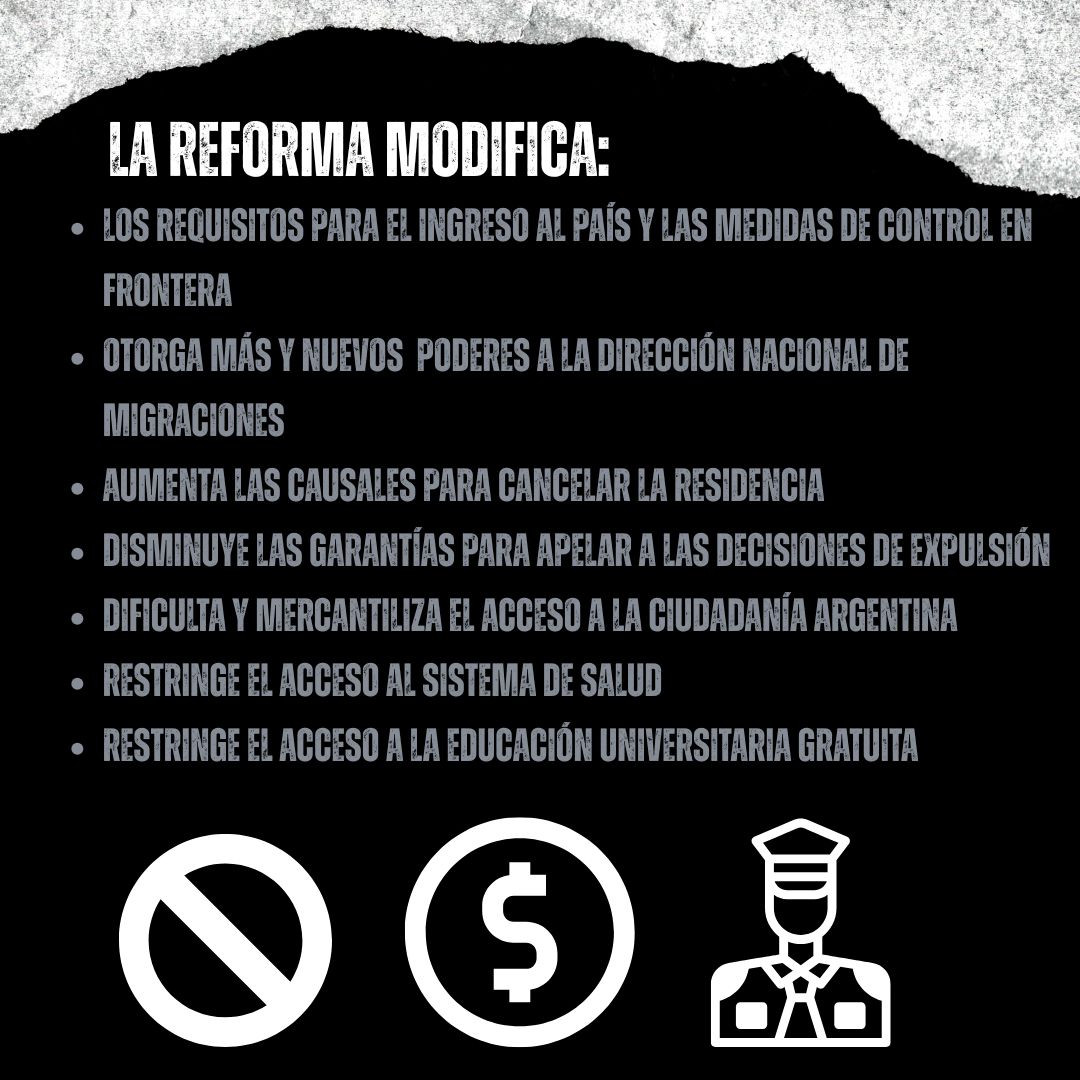 MariaAlvaOK's tweet photo. REFORMA ANTI MIGRANTES DE MILEI

🚫 La reforma a la ley nacional de migraciones tiene el objetivo que tiene las ultra derechas en el mundo. 
Promover odio a la pobreza y vender humo con enemigos que vienen de afuera.

consecuencias:
💔La deshumanización de las clases populares https://t.co/JgUOX5LB78