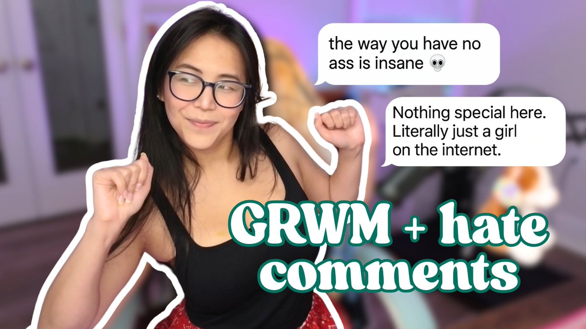 just dropped a new grwm on YT where i get ready while reading hate comments.
someone said i look like i bark for a living.
they weren’t wrong tbh. 😇