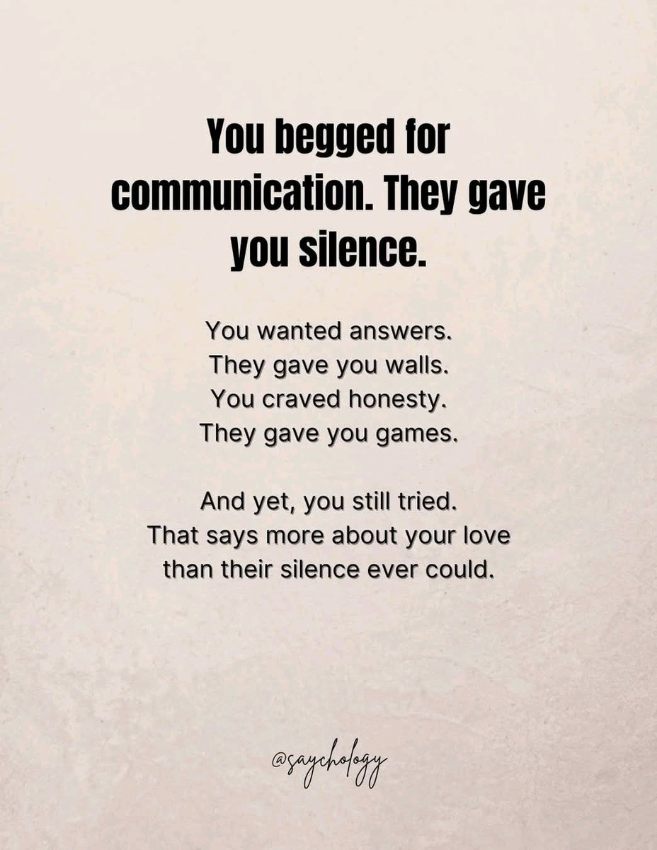 You begged for communication. They give you silence.