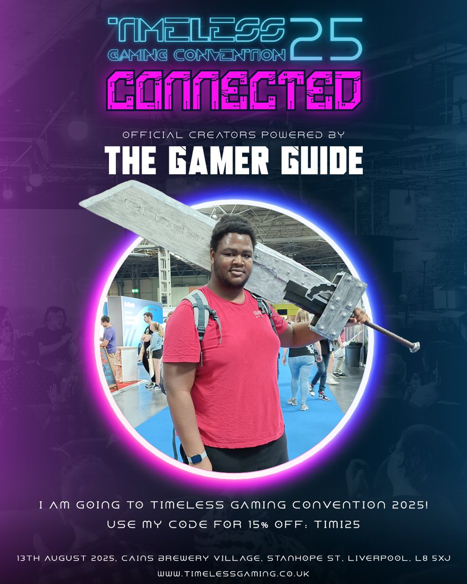 TimiNoKing7's tweet image. For the first time I have been invited to @TimelessGC as a creator.

Please use my code timi25 for a little discount link, top of my linktree.

@TheGamerGuide_
#TimelessGC25 #TheGamerGuide