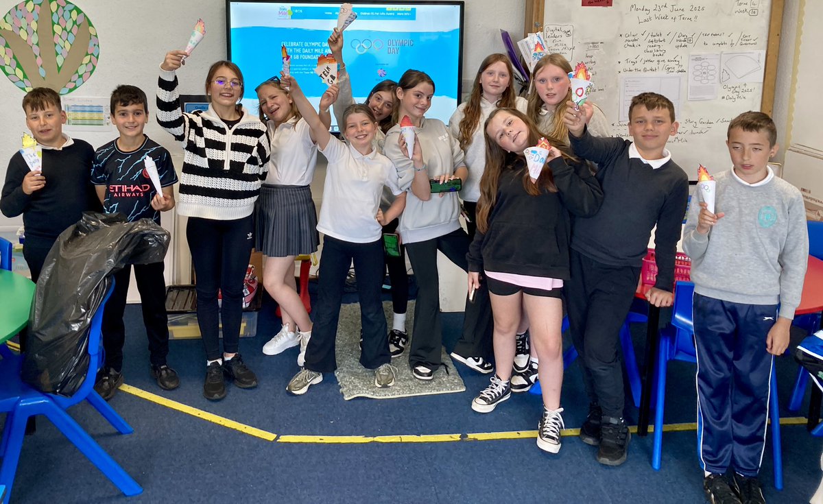 Our Lady Of Lourdes Primary School (@oladyolourdes) on Twitter photo Primary 6 created their own Daily Mile torches to celebrate 🥳 Olympic Day 2025 today - well done everyone ! <a href="/_thedailymile/">The Daily Mile UK</a> Primary 6 created their own Daily Mile torches to celebrate 🥳 Olympic Day 2025 today - well done everyone ! <a href="/_thedailymile/">The Daily Mile UK</a>