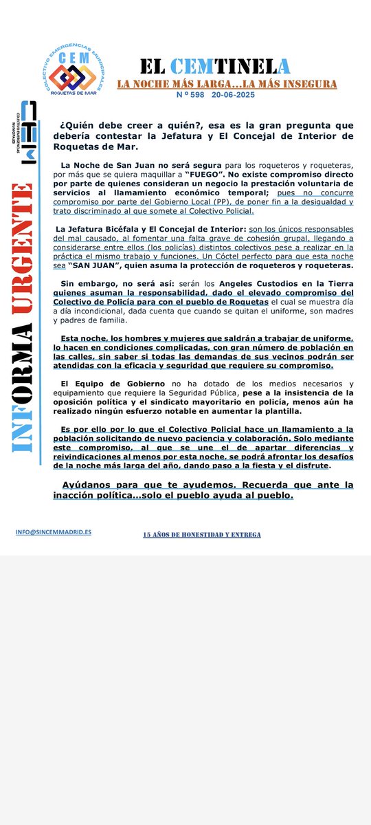 CemPolicial's tweet photo. LA NOCHE MÁS LARGA E INSEGURA EN ROQUETAS DE MAR. https://t.co/fseiHqFxuO