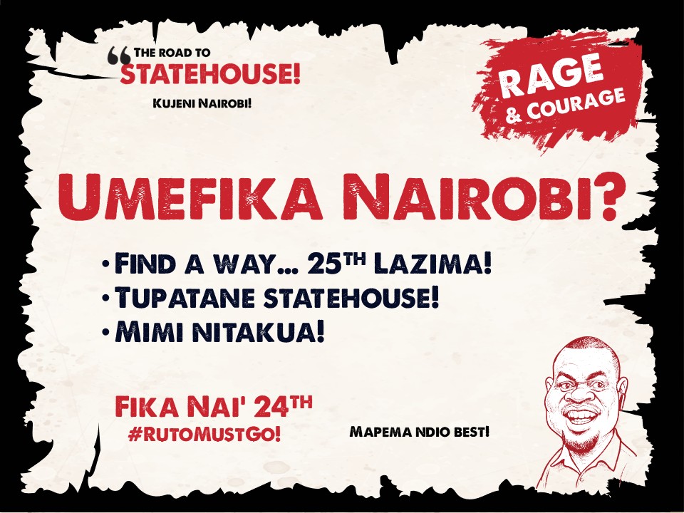 Tufike Nairobi CBD this Wednesday.

Tutakua wengi na lazima huyu jamaa ajikojolee.

Ametunyanyasa sana!

#SiriNiNumbers #Justice4OurMashujaa #OccupyStatehouse2025 #RutoMustGoNow