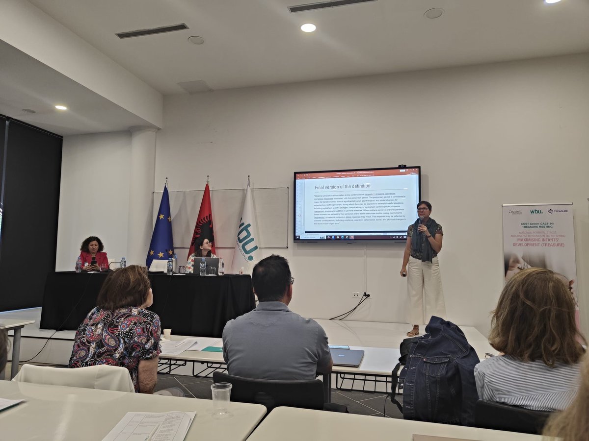 We’ve started the #TREASURECOST meeting in Tirana 🇦🇱!
A warm welcome from Chair <a href="/RafaCaparrosG/">Rafa Caparrós</a> &amp; Vice-Chair <a href="/SGarthusNiegel/">Susan Garthus-Niegel</a> , and a powerful keynote by Prof. Ana Uka on Maternal Mental Health in the Time of Crises: The Case of Ukraine.
#COSTAction #PrenatalStress