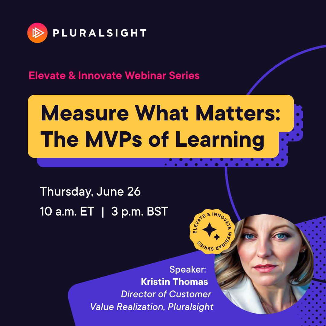 Learn how to find the most valuable proof points of your L&amp;D initiatives with learning measurement expert Kristin Thomas. 

Register for the live webinar on June 26 to get the strategies for a fully-optimized tech skills program.

Webinar RSVP: plrsg.ht/3TlRoon