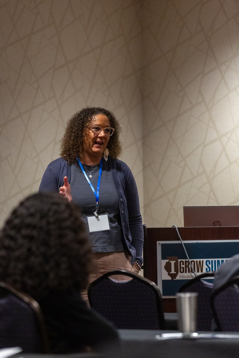ilprincipals's tweet photo. Regina Johnson is creating a much-needed space at the 2025 I-Grow Summit to talk about trauma, psychological safety, and radical self-care for Black and Brown educators. This session feels like a breath of fresh air and a call to action. #ILGrowSummit https://t.co/lug2L7tFrQ