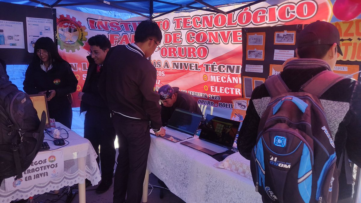 InstitutoFabril's tweet photo. 🎊FERIA DEPARTAMENTAL DE FORMACIÓN PRODUCTIVA DEL SEPO - PARTICIPACIÓN DEL INSTITUTO TECNOLÓGICO FABRIL DE ORURO 🎊

#Oruro #Bolivia #OruroBolivia #Feria2025 #bicentenario2025 #bicentenariodebolivia https://t.co/sLDxTRWcY5