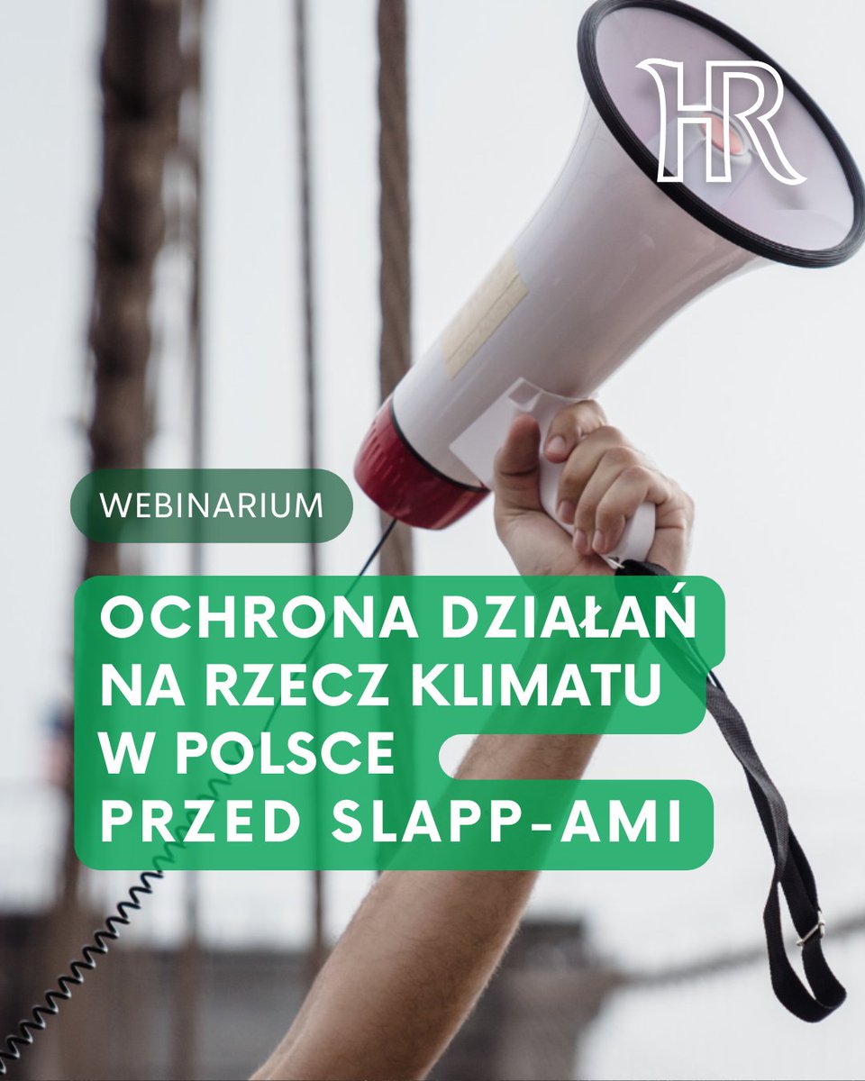 hfhrpl's tweet image. 🎯 Jak chronić aktywistów klimatycznych przed SLAPP-ami?
Już 30 czerwca zapraszamy na webinarium organizowane wspólnie z Global Legal Climate Defense:
„Ochrona działań na rzecz klimatu w Polsce przed SLAPP”
📌 SLAPP-y (strategiczne pozwy przeciwko partycypacji publicznej) to…