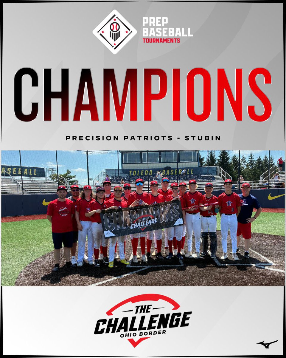 Super successful weekend at the PBR Ohio Border Challenge. 6-0 overall, 4 mercy wins to take the title at the University of Toledo. Complete team performance. Fewest runs allowed of all 21 teams AND the most runs scored of all teams.