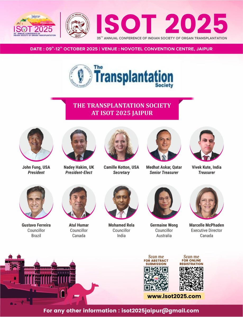 Indian society Organ Transplantation (@indiasotx) on Twitter photo TTS joins global experts at ISOT 2025 Jaipur! 🌎💡 Pioneering advancements in organ transplantation. Together, let's revolutionize healthcare! 💪 #ISOT2025 #TTS
<a href="/ttsorg/">TTS</a> <a href="/WIT_TTS/">Women in Transplantation</a> <a href="/HakimNadey/">NadeyHakim</a> <a href="/medhataskar/">Medhat Askar</a> <a href="/KottonNelson/">Camille Nelson Kotton</a> <a href="/germjacq/">Germaine Wong</a> <a href="/gustavoferreira/">gustavoferreira</a> <a href="/balwani__manish/">Manish Balwani</a> TTS joins global experts at ISOT 2025 Jaipur! 🌎💡 Pioneering advancements in organ transplantation. Together, let's revolutionize healthcare! 💪 #ISOT2025 #TTS
<a href="/ttsorg/">TTS</a> <a href="/WIT_TTS/">Women in Transplantation</a> <a href="/HakimNadey/">NadeyHakim</a> <a href="/medhataskar/">Medhat Askar</a> <a href="/KottonNelson/">Camille Nelson Kotton</a> <a href="/germjacq/">Germaine Wong</a> <a href="/gustavoferreira/">gustavoferreira</a> <a href="/balwani__manish/">Manish Balwani</a> 