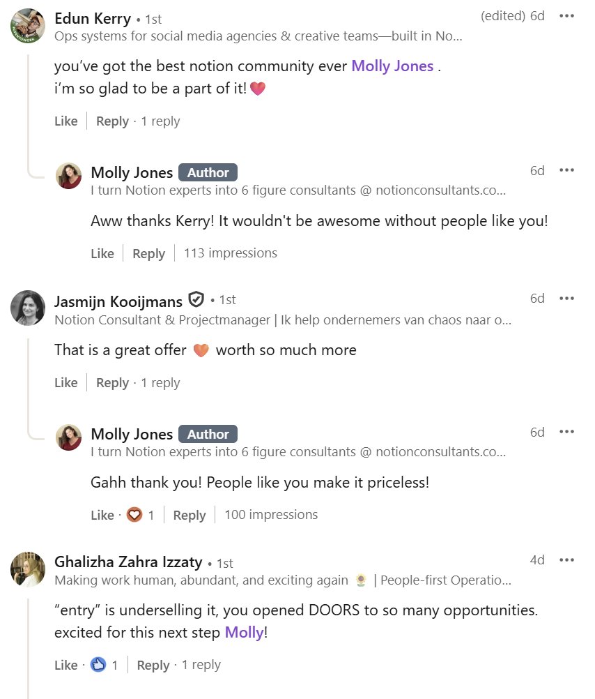 The insane amount of work I have been doing to get my entire Notion business eco system to run on auto pilot with 1 OBM should not be underestimated. 

Excited to focus 100% on my Notion Consultants Community and my new business in July.

Reminder that this is the last week to