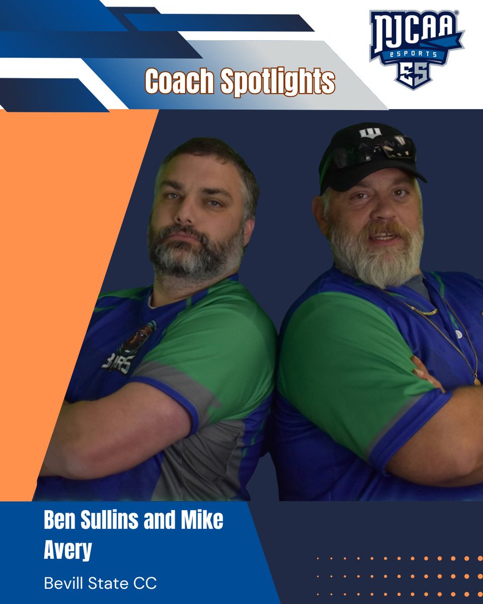 NJCAAe's tweet image. Meet the coaches leading BSCC Esports to new heights: Mike Avery & Ben Sullins. 🎮🔥
Read all about them in @miawhite_55's article here: njcaaesports.org/news/coach-spo…
#NJCAAE #CoachSpotlight #officialNJCAAE #NJCAAEsports #esports #college #gaming