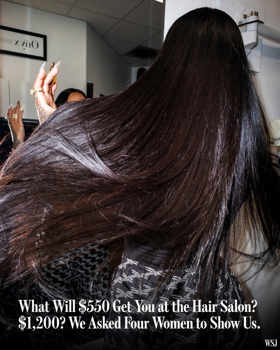 WSJ's tweet image. Women from Miami to Los Angeles are spending hundreds at the hair salon. 

We tagged along to see exactly what they’re paying for—and why. 🔗 on.wsj.com/3ZJplDa