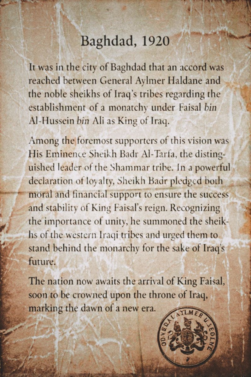 trad_alktfa's tweet photo. الشيخ بدر طرفه الكتفاء والجنرال ايلمر هالدان القائد العام لقوات حملة بلاد مابين  النهرين البريطانيه في العراق، من مذكرات الرحال  (جورترد بيل) نشر عام ١٩٢٠ لإعلان ملكية فيصل وانتظاره على عرش العراق https://t.co/bF6IGjhLLy