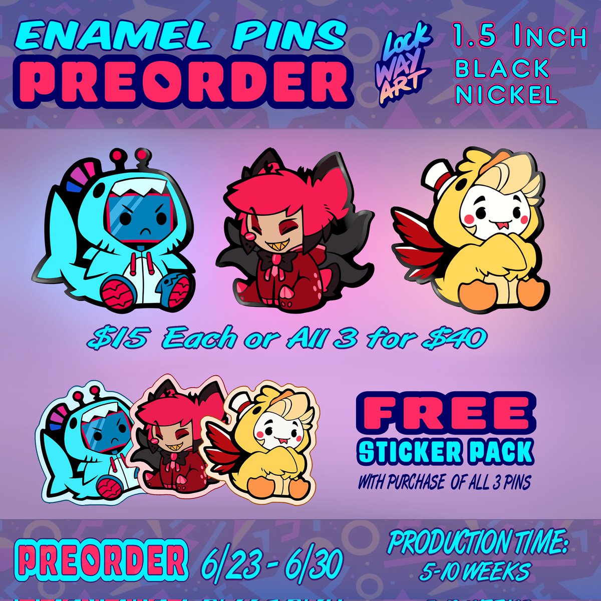 Preorders for the widdle guys are open!
etsy.com/listing/432496…

#hazbinhotel #Vox #alastor #lucifer