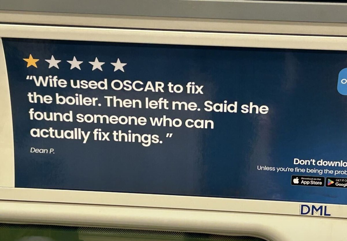 MonsterMedia__'s tweet photo. Help is on the way with OSCAR!

From the London Underground, to billboards and the world’s biggest digital advan, OSCAR is quite literally taking over London.

OSCAR is the #1 home services app that connects you with professionals for repairs, cleaning, and more… get started today and never waste time searching for help with your home chores again!

#OOH #London #OSCARApp