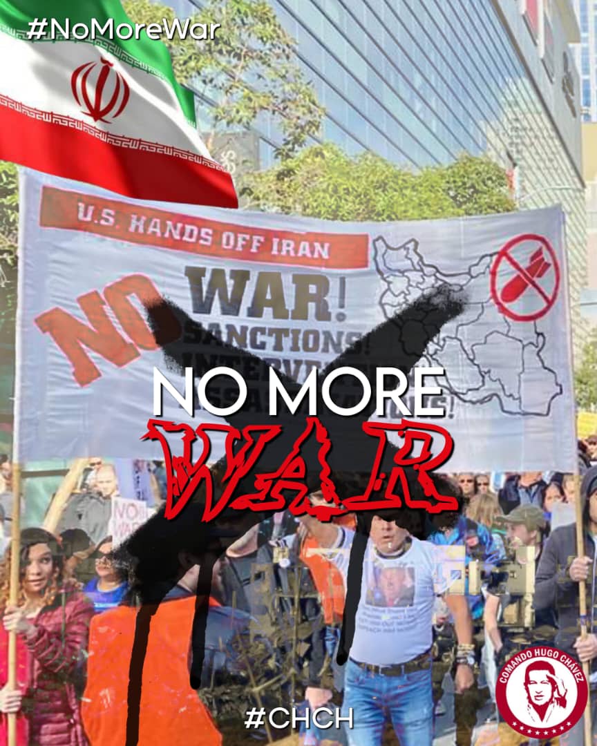 ✊🌍 ¡Basta de guerra! La humanidad clama por paz. Apoyamos al presidente <a href="/NicolasMaduro/">Nicolás Maduro</a> y su llamado a la armonía. No más agresiones contra la República Islámica de Irán. ¡Escuchemos la voz de los pueblos!
#NoMoreWar #CHCh