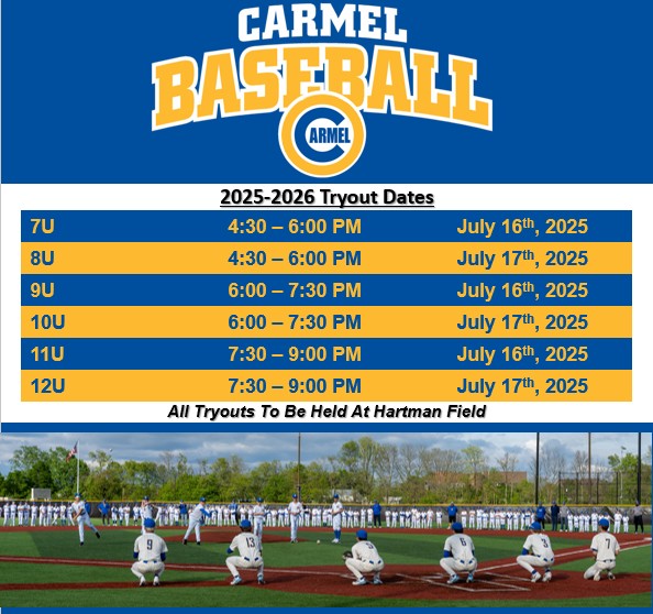 CDCPupsBaseball's tweet photo. Tryouts for the 2025-2026 Carmel travel baseball teams are in July! Join an incredible group of boys, where friendships and top level competition come together! Register now at https://t.co/y25Jyd0wOv https://t.co/FFnvYcJumz