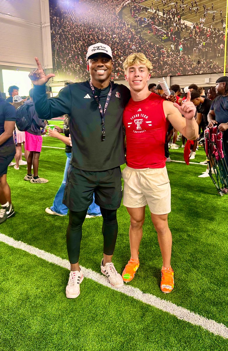 linkoln_mckamie's tweet image. Had a great camp today @TexasTechFB. Thank you for the coaching and allowing me to showcase my skills! @JoeyMcGuireTTU @CoachMcBath @SJohnson_7