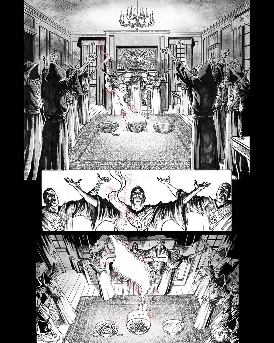 Mikemaluk's tweet image. Process for the first page of upcoming @DCOfficial Batman & Robin # 23, with @PhillipKJohnson
Stellar color from Marcelo Maiolo 😍
#Batman #makingcomics