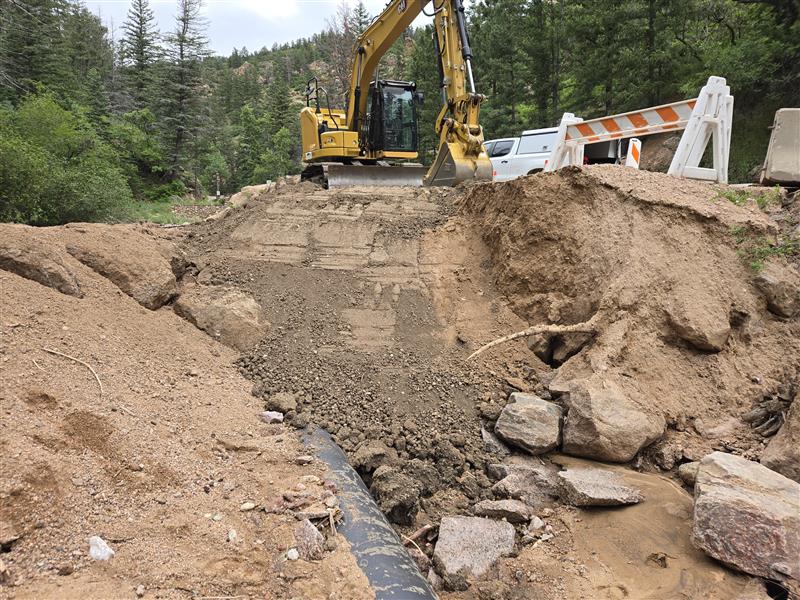🚧 North Cheyenne Canyon Road Repair Update 🚧
Preliminary repairs are underway after the early June washout. Crews are stabilizing the creek before full roadwork begins.

⚠️ Gold Camp Rd is open to residents only.
🚫 Park in designated areas.
⛔ Respect all closures.

#COSParks