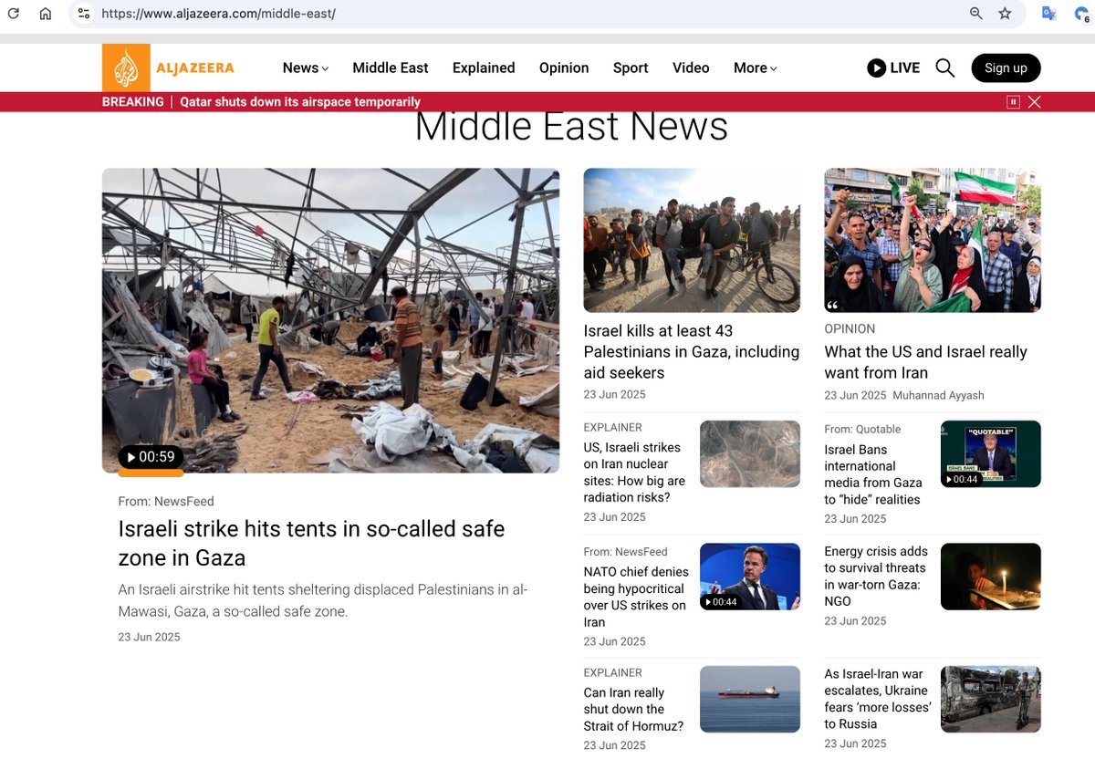 Al Jazeera Short Circuiting: Islamic Revolutionary Iran just bombed Muslim Brotherhood Qatar. One Hamas terror sponsor bombs another. I just checked Al Jazeera's English site, and there's nothing...