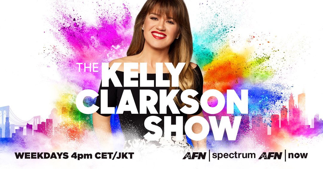 Catch #KellyClarksonShow weekdays on #AFNspectrum and stream it on #AFNnow.