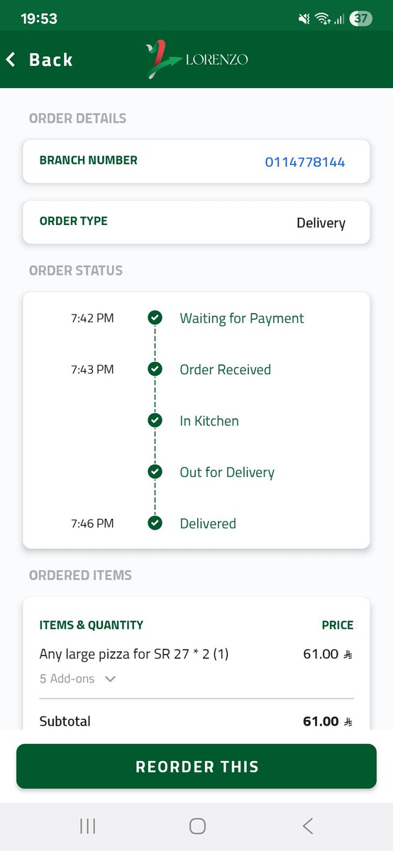 OmerMustt's tweet photo. @Lorenzo_KSA how come order is prepared and delivered in 4 minutes ? https://t.co/mE8ezYKWOA