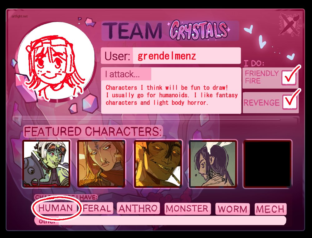 grendelmenz's tweet image. my #artfight - no guarantees on revenges or anything, I'm very busy this year, but I will try!