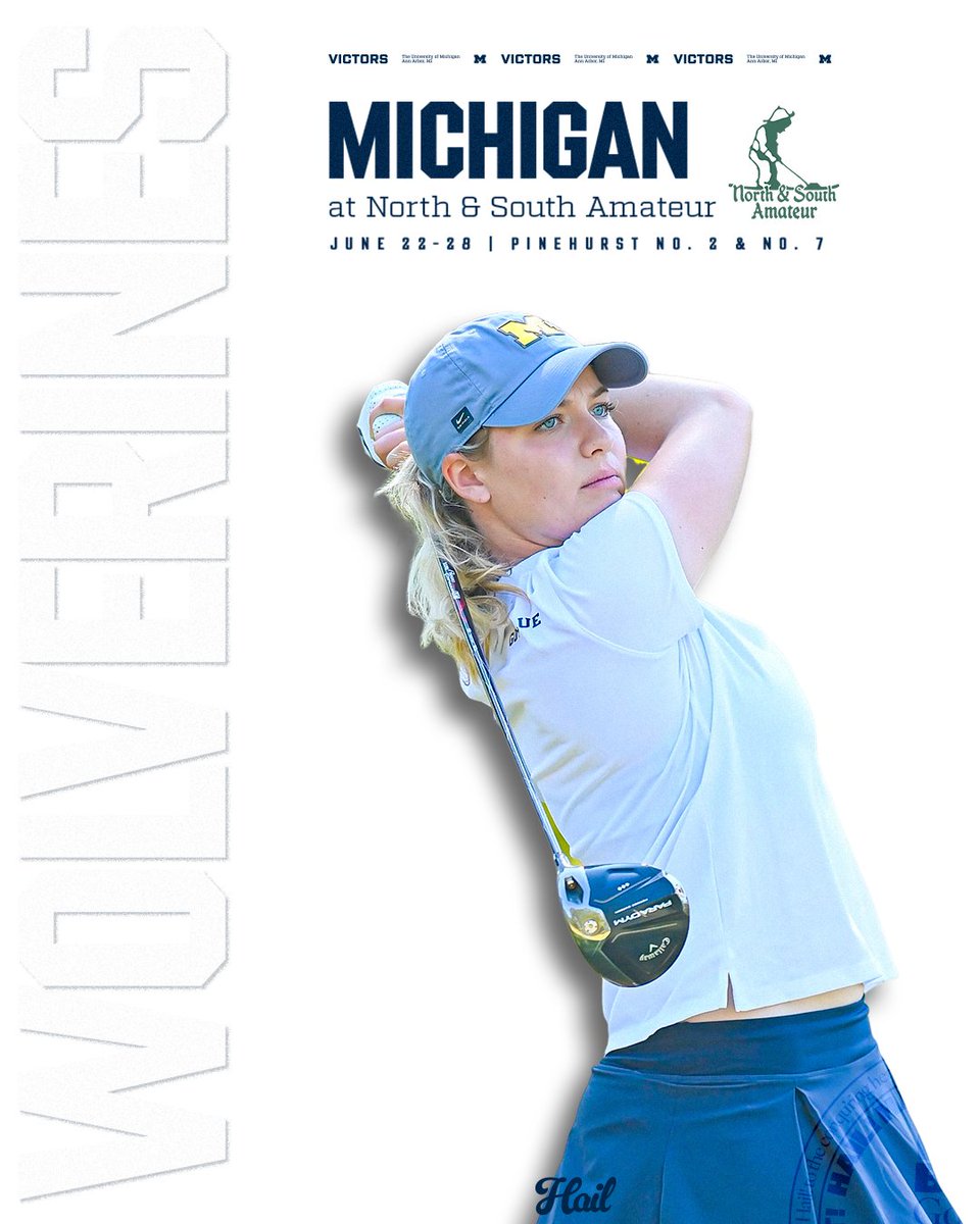 The North &amp; South Amateur (June 24-29) starts TOMORROW! Remember to follow Mara Janess at one of the summer's premier events!

Scoring: myumi.ch/D86qy
First Round: June 24 (Pinehurst No. 7)
Mara: 9:50 am (10th)

#GoBlue