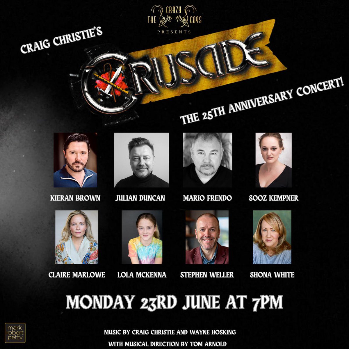 If at a loose end this eve, you’d be mad to miss this. Been wonderful revisiting this gorgeous show 25 years later! Crazy Coqs, 7pm presents Crusade in concert - the 25th anniversary show! It’s just beautiful. The PERFECT way to spend my birthday! brasseriezedel.com/events/the-cra…
