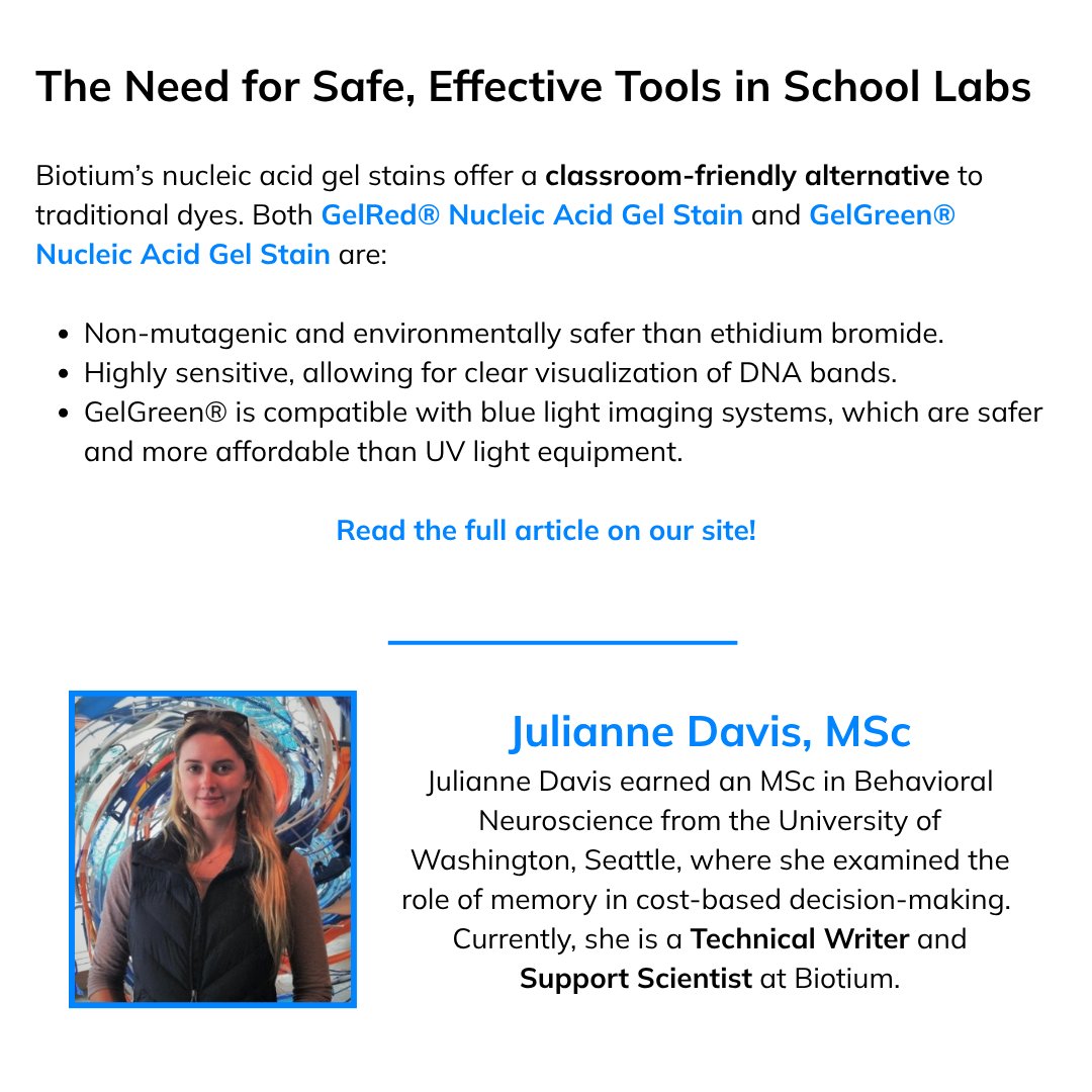 biotium's tweet photo. Read how our products help fuel classroom discoveries in this exciting new article by Julianne Davis, MSc! 

Full article here: https://t.co/IzCUIH26HB

#scienceinspiration #sciencefair #scienceread #sciencearticle #labhelp #sciencecollaboration #zoology #tardigrade #dna #pcr https://t.co/3eUjzNHvKf
