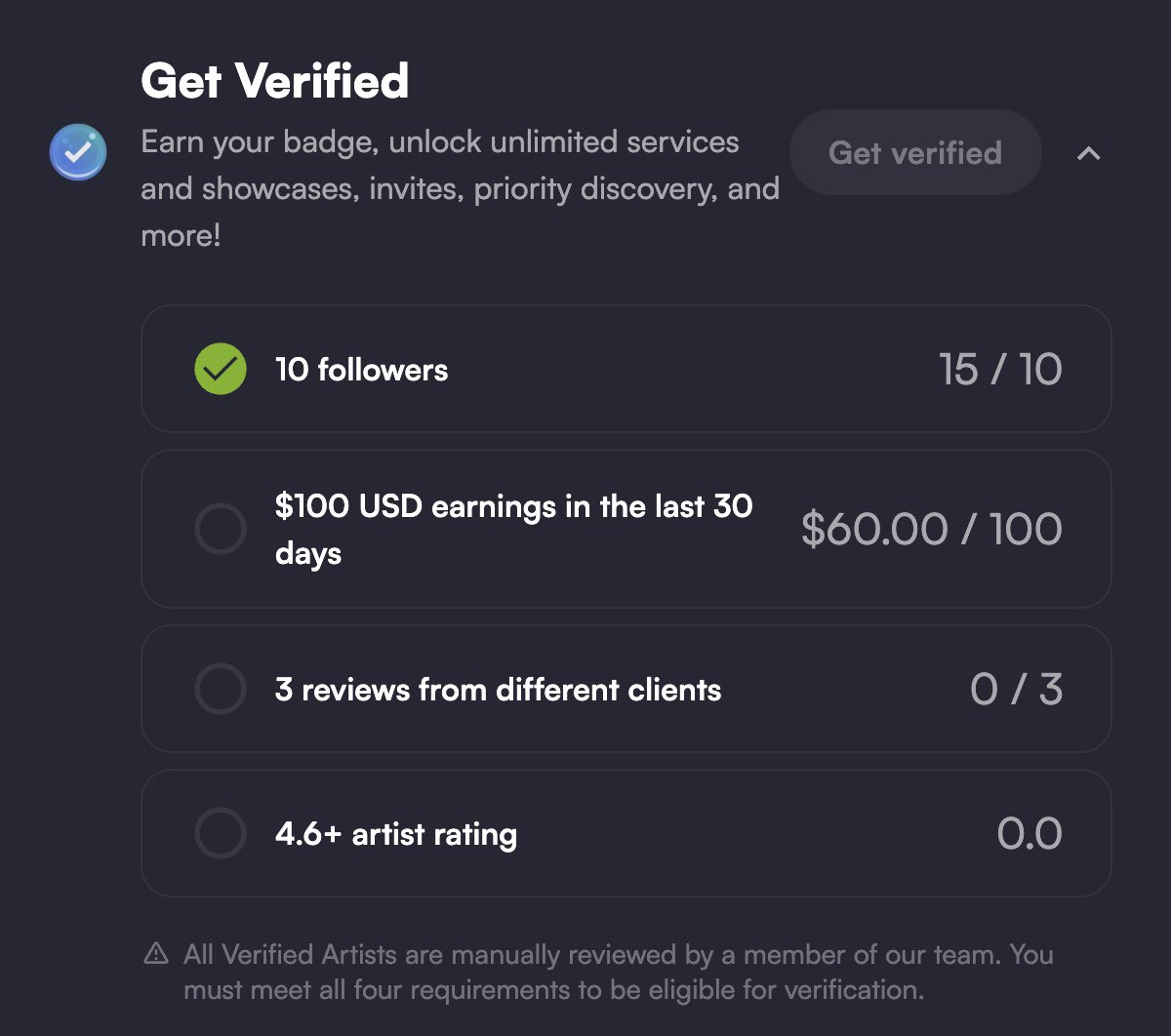 I need help getting verified on Vgen!! 

The 30 days cycle will reset soon 😭🙏 Any support is greatly appreciated ! I’ve been accepting commissions via X dm as well so most are not from Vgen, but I’m hoping to get verified one day! 

If anyone has any tips pls lmk too! 😭🩷