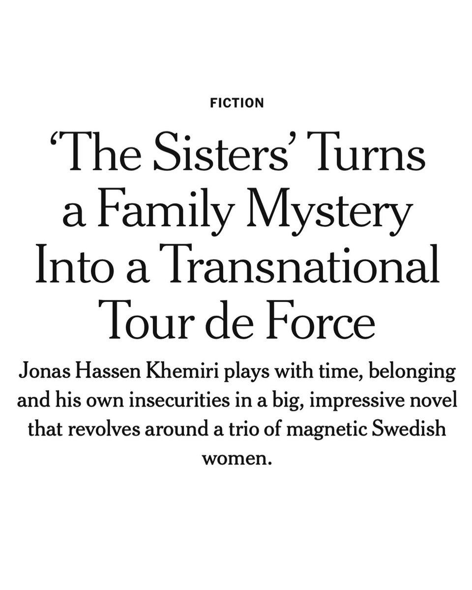 "The Sisters is a transnational tour de force that squeezes and expands time like an accordion, or a pair of lungs . . . The novel demands and delivers." Thank you <a href="/nytimes/">The New York Times</a> and <a href="/nytimesbooks/">New York Times Books</a> for this stunning review. nytimes.com/2025/06/22/boo…