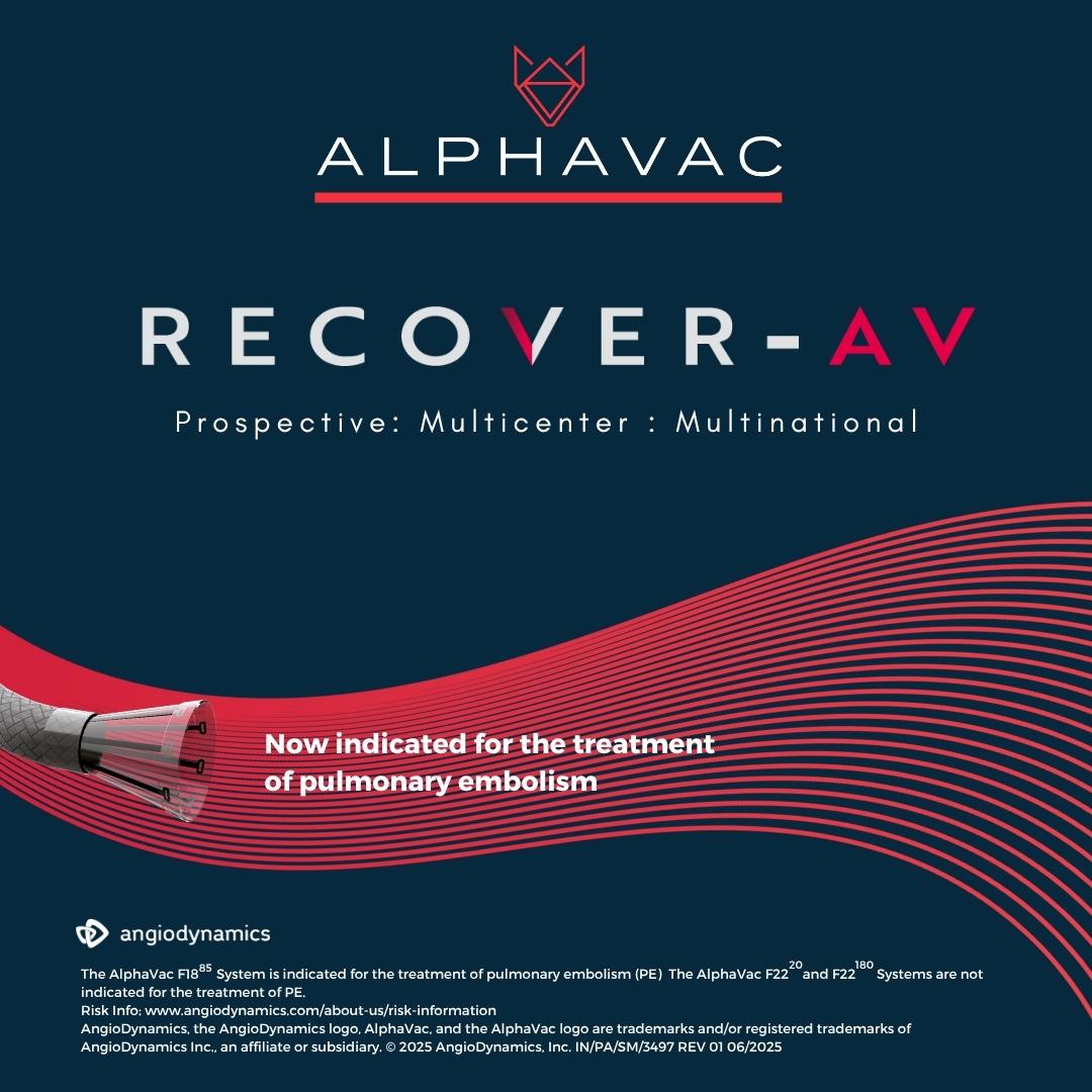 AngioDynamics, Inc. (@angiodynamics) on Twitter photo The first patient has been successfully treated in the RECOVER-AV Study! Congratulations to <a href="/alearasz/">olek.araszkiewicz</a> & the team in Poznan, Poland!
investors.angiodynamics.com/news-releases/…
angiodynamics.com/about-us/risk-…
The AlphaVac System is not available in all countries. Consult your AngioDynamics representative. The first patient has been successfully treated in the RECOVER-AV Study! Congratulations to <a href="/alearasz/">olek.araszkiewicz</a> & the team in Poznan, Poland!
investors.angiodynamics.com/news-releases/…
angiodynamics.com/about-us/risk-…
The AlphaVac System is not available in all countries. Consult your AngioDynamics representative.