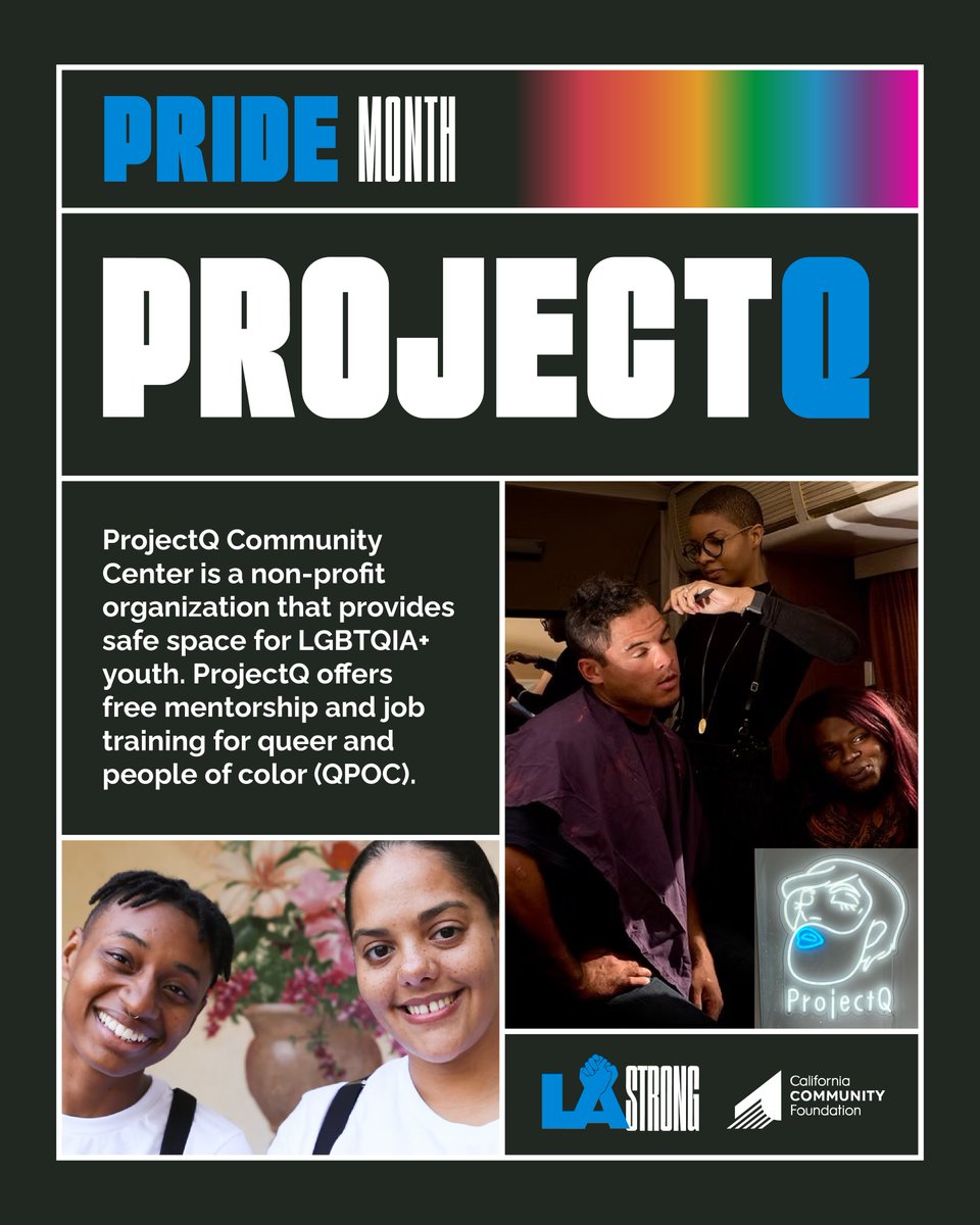Happy #PrideMonth! We are proud to stand with and support amazng orgs serving our LGBTQ+ communities year-round:
🏳️‍🌈 #LASpoonieCollective
🏳️‍🌈 #ProjectQ