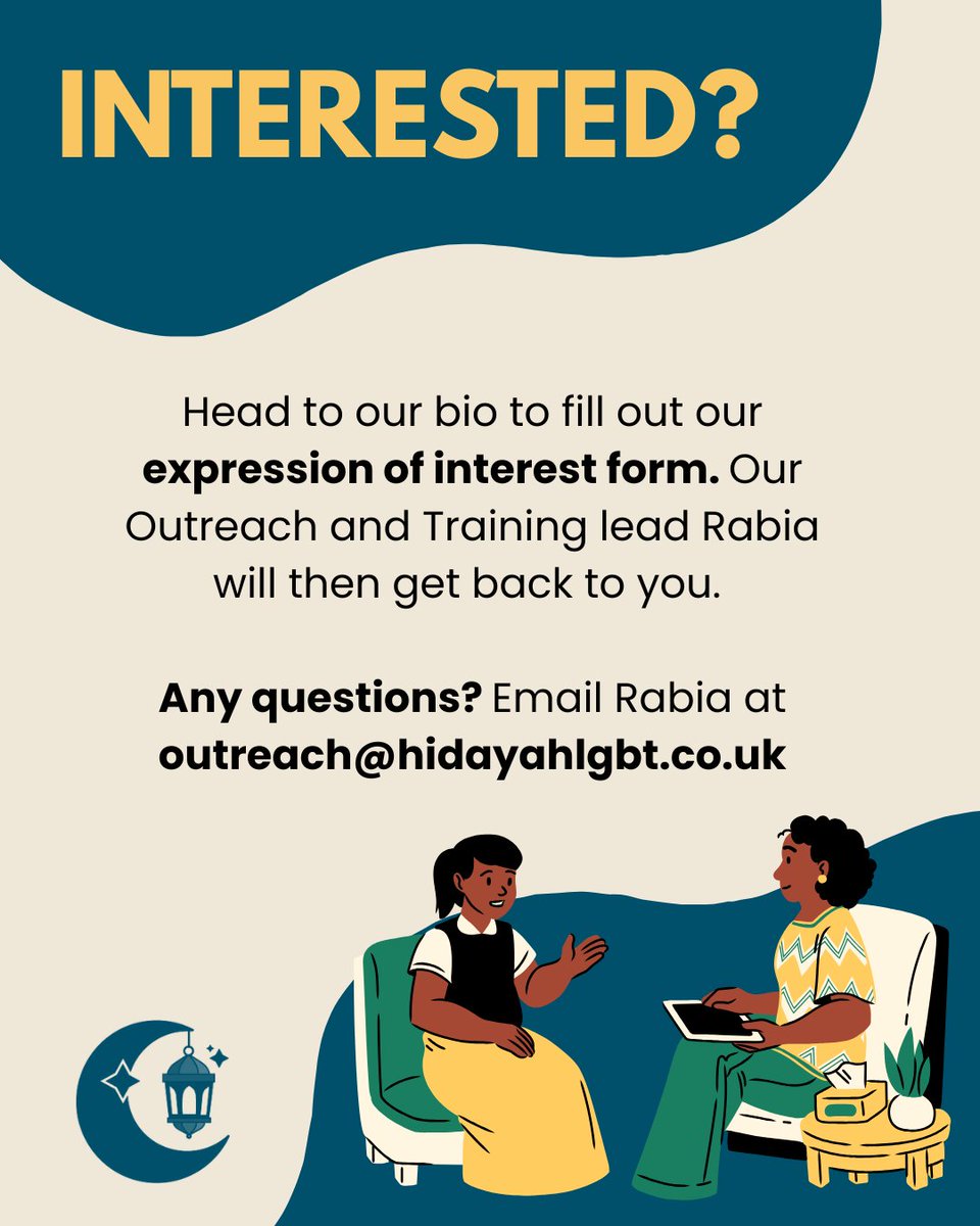 Want to make your workplace more inclusive? Sign up for our Hidayah Intersectionality Training!🏳️‍🌈🏳️‍⚧️

Our training is designed to help your team to create a safer, more welcoming space for #QueerMuslims across the UK.

Register your interest here⬇️ 

ow.ly/OFIv50W9zBV