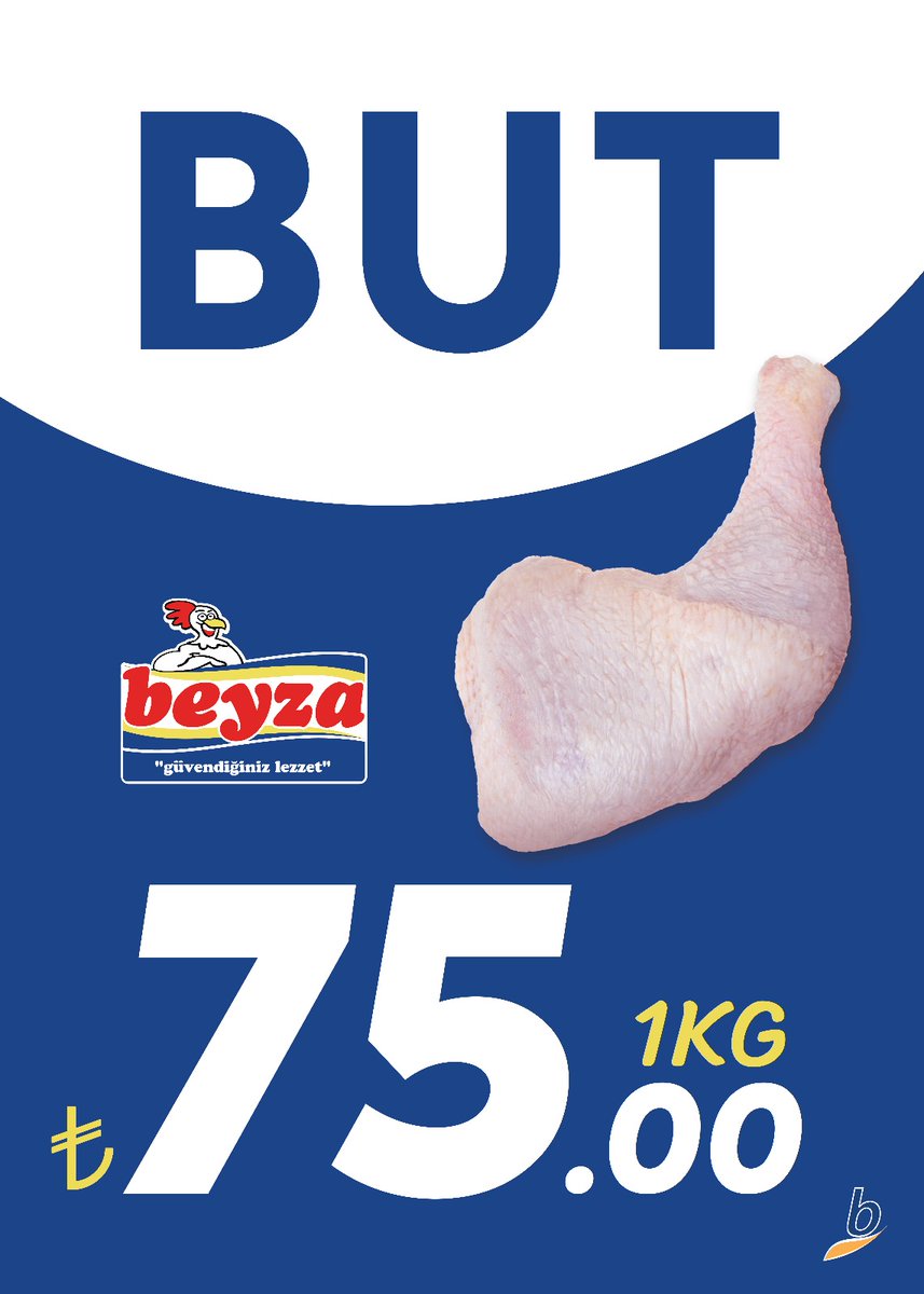 Beyza Piliç But, sadece 75 TL / kg
Güvendiğiniz lezzet, sofranızda 👨‍🍳
📞 0850 252 52 52
🌐 beyza.net